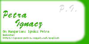 petra ignacz business card